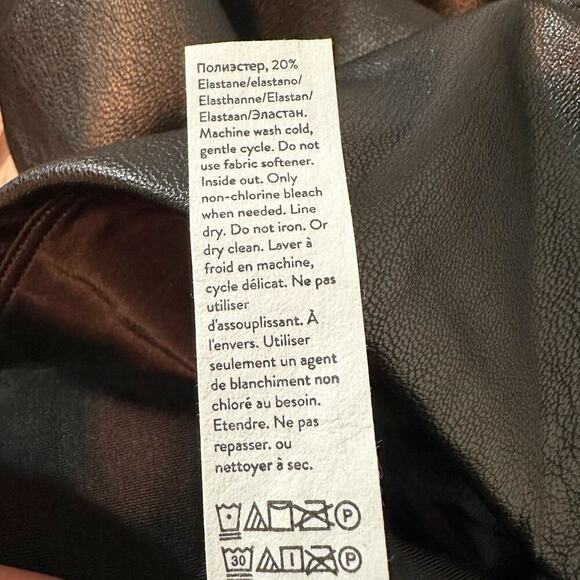 SPANX Faux Stretch Legging Front Split Hem Stretch Size XL Black Casual - Picture 7 of 14